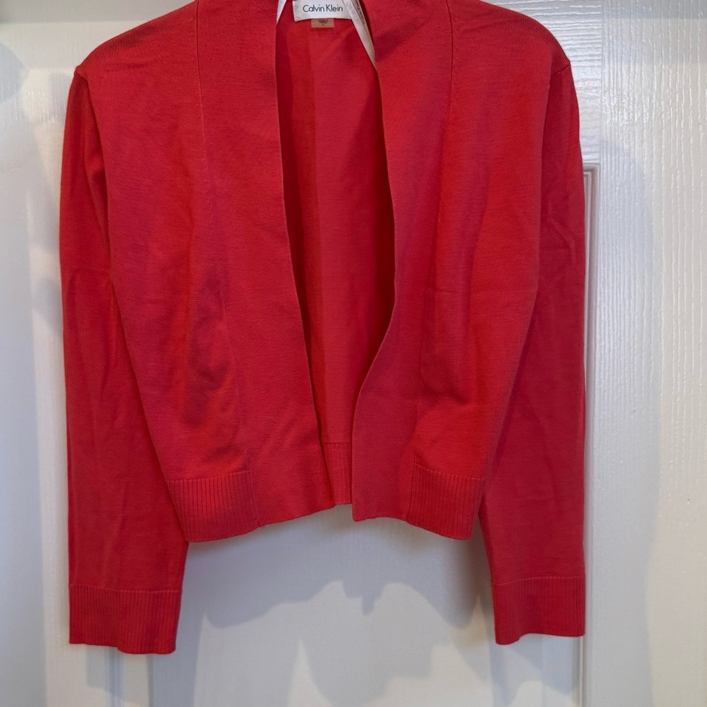 Calvin Klein Women's Coral Red Shrug